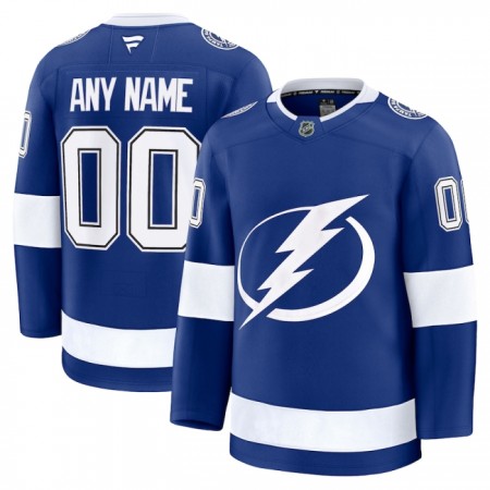 Män Ishockey Tampa Bay Lightning tröja med eget tryck Fanatics Premium 2024-25 Blå Hemma